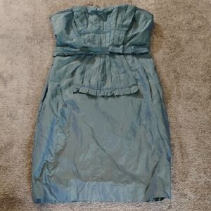 Plenty Frock! By Tracy Reese Slate Blue Taffeta Cocktail Dress
